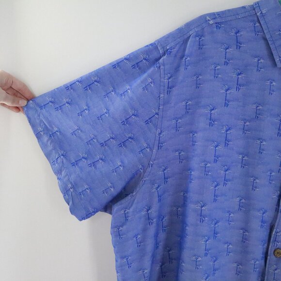 Tommy Bahama CoolMax Shirt Mens 3XL Blue Resort Costal Tropical Cruise Aloha - Picture 7 of 14